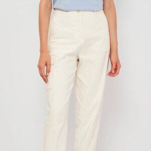 Mango brand white linen cargo pants (Size 6)